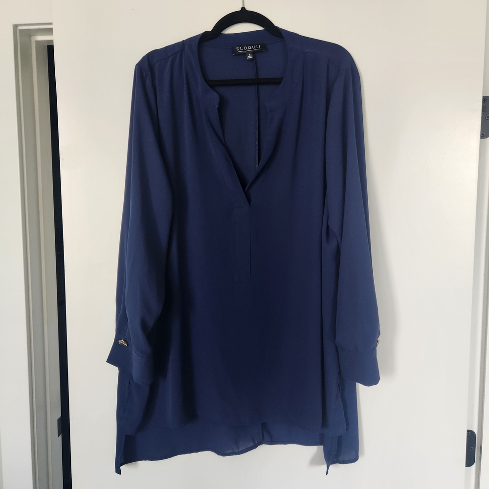Eloquii Deep Blue Women's Blouse